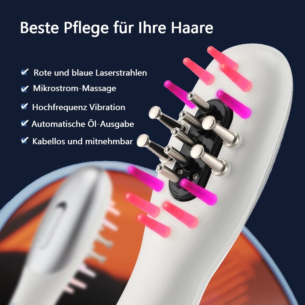 Elektrische Massagebürste mit EMS-Funktion, Lichttherapie & Öl-Zufuhr