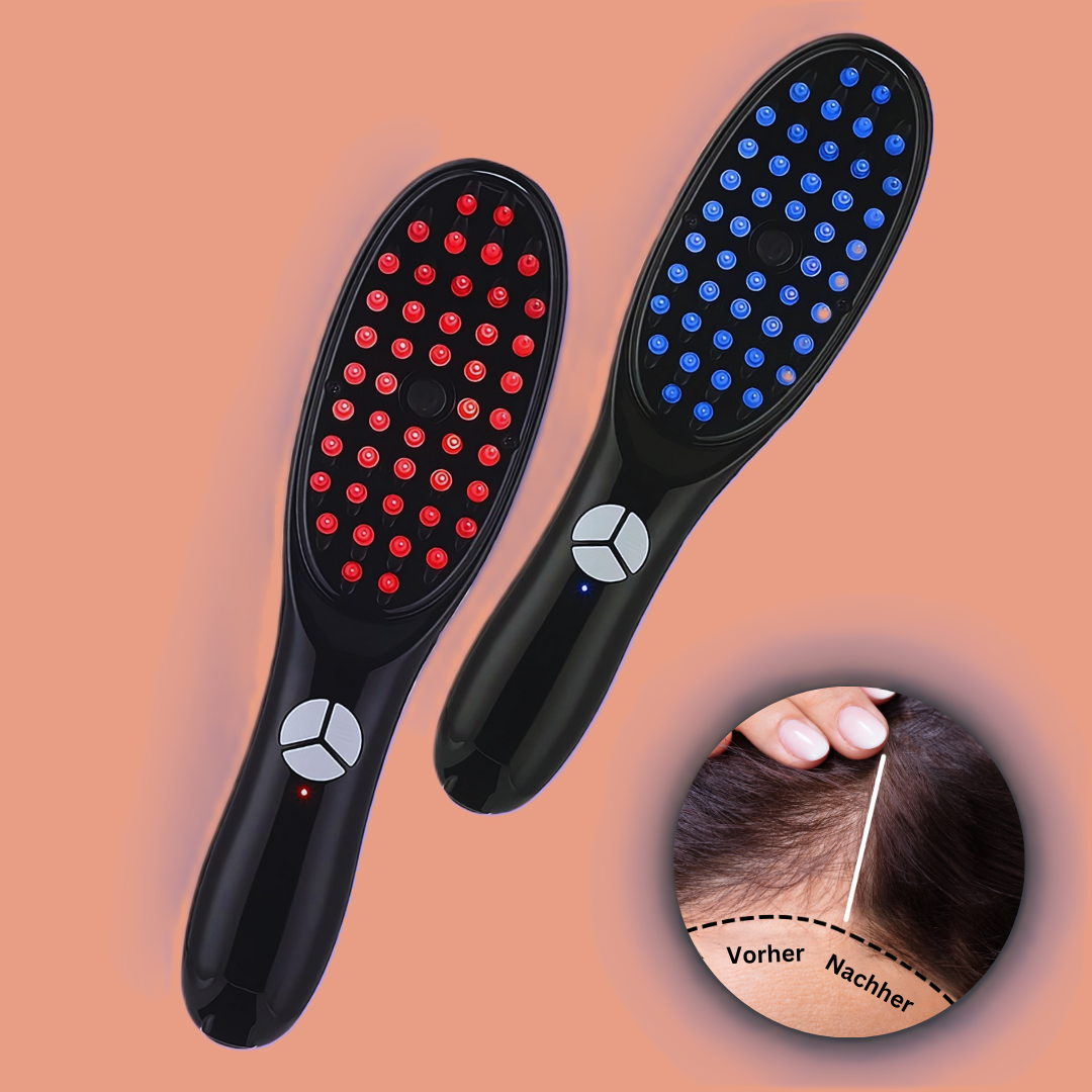 YourScalpBrush - Massagebürste mit Rot-und Blaulichttherapie und Öl-Diffusor